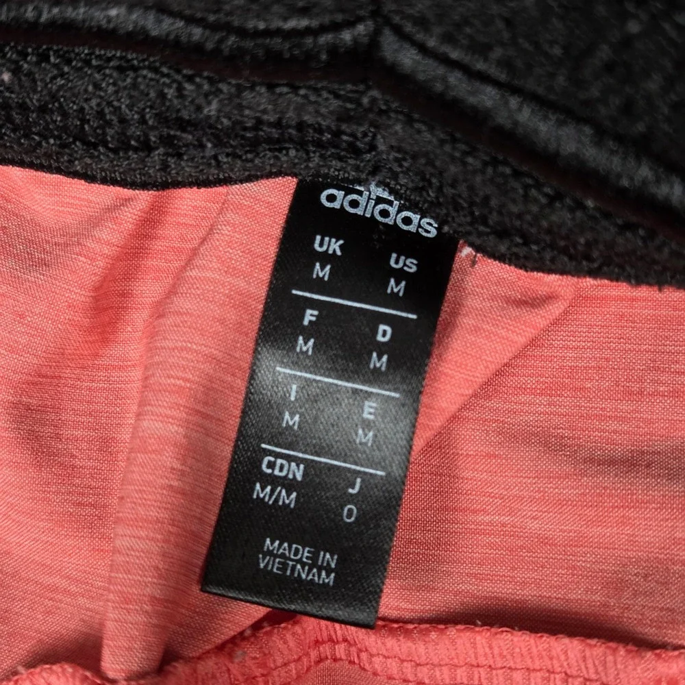 Adidas Mens Training Shorts Pink Coral Heathered Laser Cut Vent Size Medium